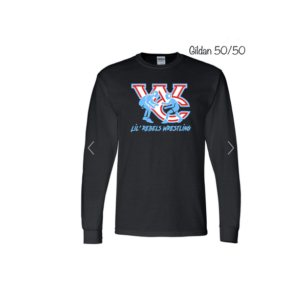 Lil Rebels Wrestling Gildan Heavy Cotton Long Sleeve -Youth