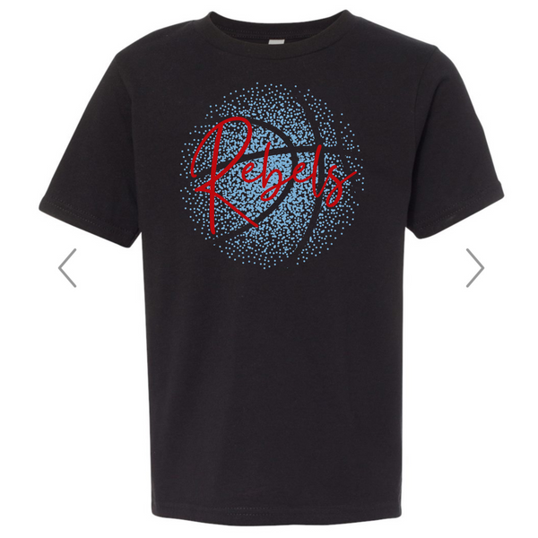 Rebels Carolina Blue Splatter Basketball