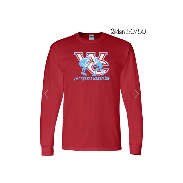 Lil Rebels Wrestling Gildan 50/50 Blend Long Sleeve - Adult Unisex