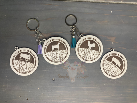 Laser Cut/Engraved Round Keychains *Pre Order*