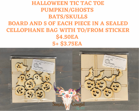 Halloween Tic Tac Toe Boards