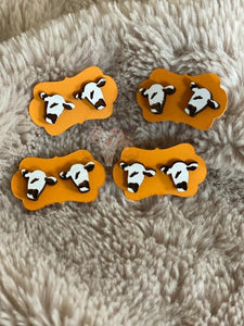 Laser Cut Painted Cow Studs